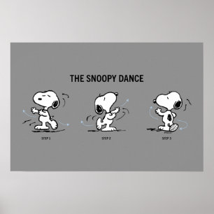 Poster Peanuts La danse de Snoopy