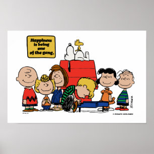 Poster Peanuts Le bonheur est d'être l'un des leurs