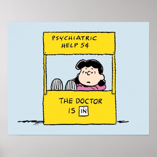 Poster Peanuts | Lucy & the Doctor Is In (Devant)