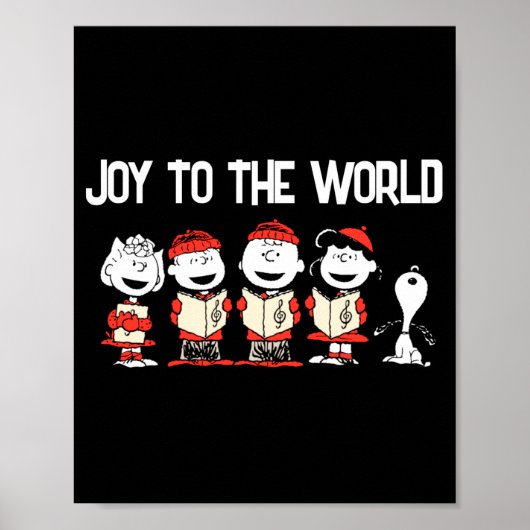 Poster Peanuts Merry Christmas Holiday Choir  (Devant)