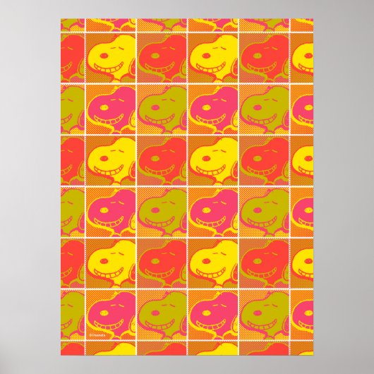 Poster Peanuts | Motif Pop Art Snoopy (Devant)