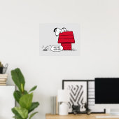 Poster PEANUTS | Motif rouge et noir (Bureau à domicile)