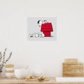 Poster PEANUTS | Motif rouge et noir (Cuisine)