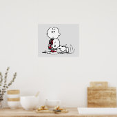 Poster PEANUTS | Motif rouge et noir (Cuisine)