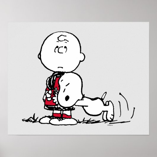 Poster PEANUTS | Motif rouge et noir (Devant)