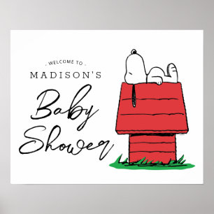 Poster Peanuts Snoopy Dog House - Baby shower
