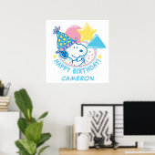 Poster PEANUTS | Snoopy Joyeux Ballons d'anniversaire (Bureau à domicile)