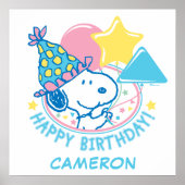 Poster PEANUTS | Snoopy Joyeux Ballons d'anniversaire (Devant)