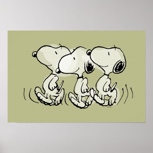 Poster Peanuts | Snoopy marche tête haute (Devant)