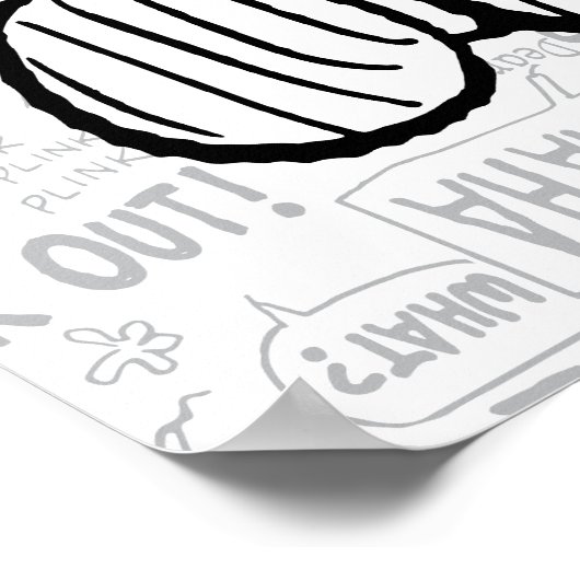 Poster PEANUTS | Snoopy on Black White Comics (Coin)