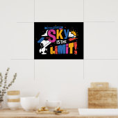 Poster Peanuts Snoopy Sky Is The Limit Diplômé (Cuisine)