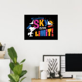 Poster Peanuts Snoopy Sky Is The Limit Graduation (Bureau à domicile)