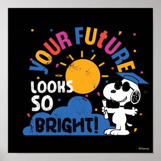 Poster Peanuts Snoopy Your Future Looks So Bright (Devant)