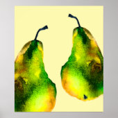 Poster Pear art mignon aquarelle fruit (Devant)