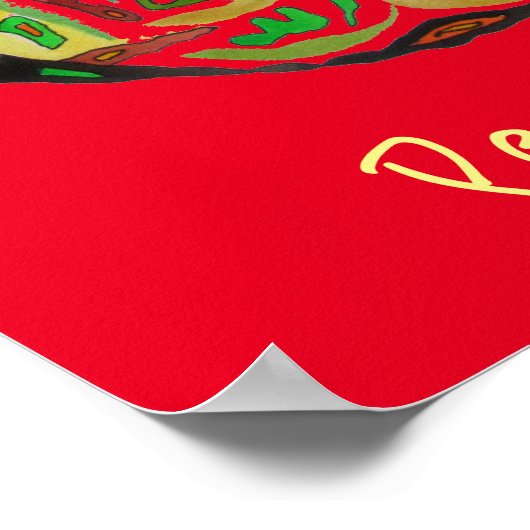 Poster Pear fruit slogan pop art aquarelle (Coin)