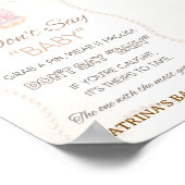 Poster Pearl Baby Shower Game Sign (Coin)