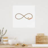 Poster Pearl Diamond Gold Infinity Love (Cuisine)