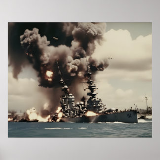 Poster Pearl Harbor Attaque Vintage