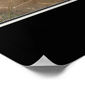 Poster Pearl Harbour Hawaii Carte de l'affiche satellite (Coin)