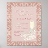 Poster Pearl & Prosecco Blush & Rose Gold Mimosa Bar (Devant)