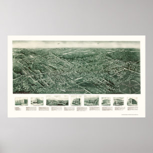 Poster Pearl River, NY Carte panoramique - 1924