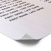 Poster Pearl rose or marbre agate calligraphie métallique (Coin)