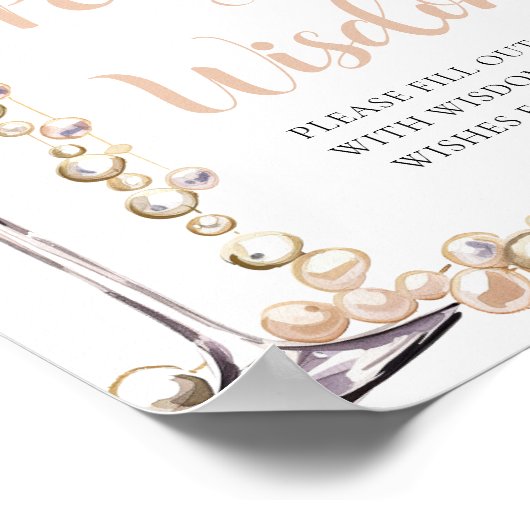 Poster Pearles & Prosecco Champagne Pearles de sagesse (Coin)