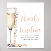 Poster Pearles & Prosecco Champagne Pearles de sagesse (Devant)