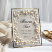 Poster Pearls Chic Fête des mariées Mimosa Bar