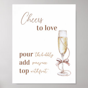 Poster Pearls et Prosecco encouragent à aimer la Fête des