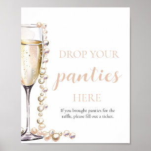 Poster Pearls et Prosecco Jeter vos culottes