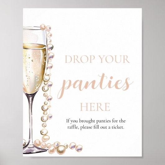 Poster Pearls et Prosecco Jeter vos culottes (Devant)