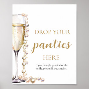 Poster Pearls et Prosecco Jeter vos culottes