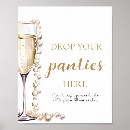 Poster Pearls et Prosecco Jeter vos culottes (Devant)