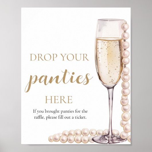 Poster Pearls et Prosecco Jeter vos culottes (Devant)