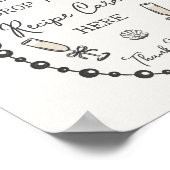 Poster Pearls & Prosecco Black Coquette Bow Partager Rece (Coin)