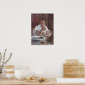 Poster Pears Soap Girl Washing Chien (Cuisine)