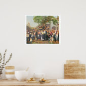 Poster Peasant Wedding in Lower Austria (oil on canvas) (Cuisine)