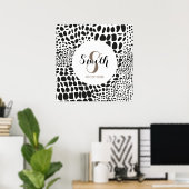 Poster Peau animale en noir et blanc (Bureau à domicile)