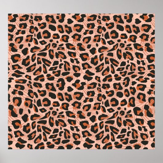 Poster Peau de guépard, motif transparent et vibrant. (Devant)