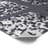 Poster Peau de serpent noir métallique : Texture élégante (Coin)