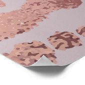 Poster Peau léopard : élégance or rose. (Coin)