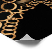 Poster Peau léopard et bijoux en chaîne (Coin)