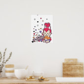 Poster PEBBLES™ Coeur pourpre (Cuisine)