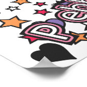 Poster PEBBLES™ Coeur pourpre (Coin)