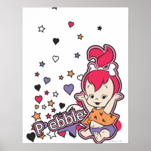 Poster PEBBLES™ Coeur pourpre