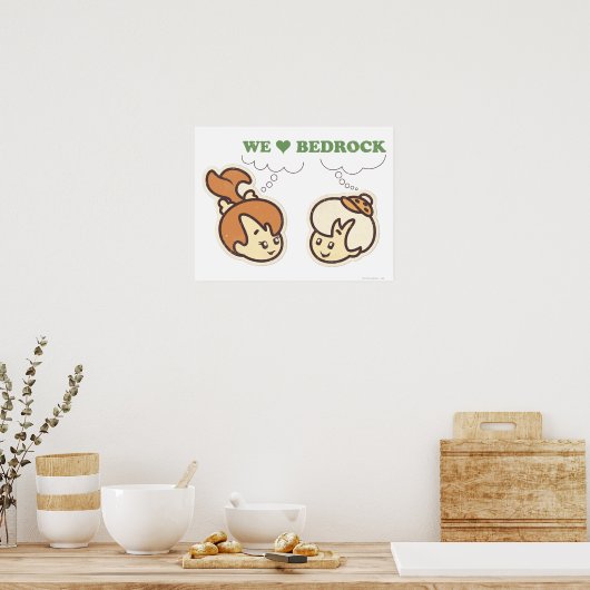 Poster PEBBLES™ et Bam Bam Love Bedrock (Cuisine)