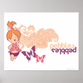 Poster PEBBLES™ et papillons (Devant)