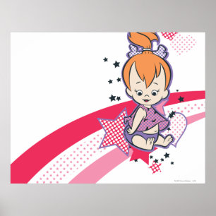 Poster PEBBLES™ sur arc-en-ciel rose