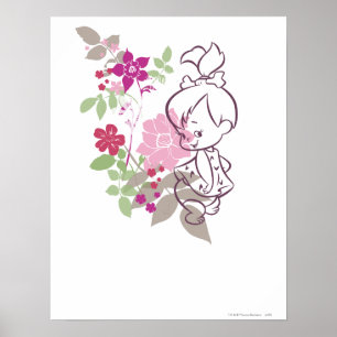 Poster PEBBLES™ Un Cutie Dans Les Fleurs